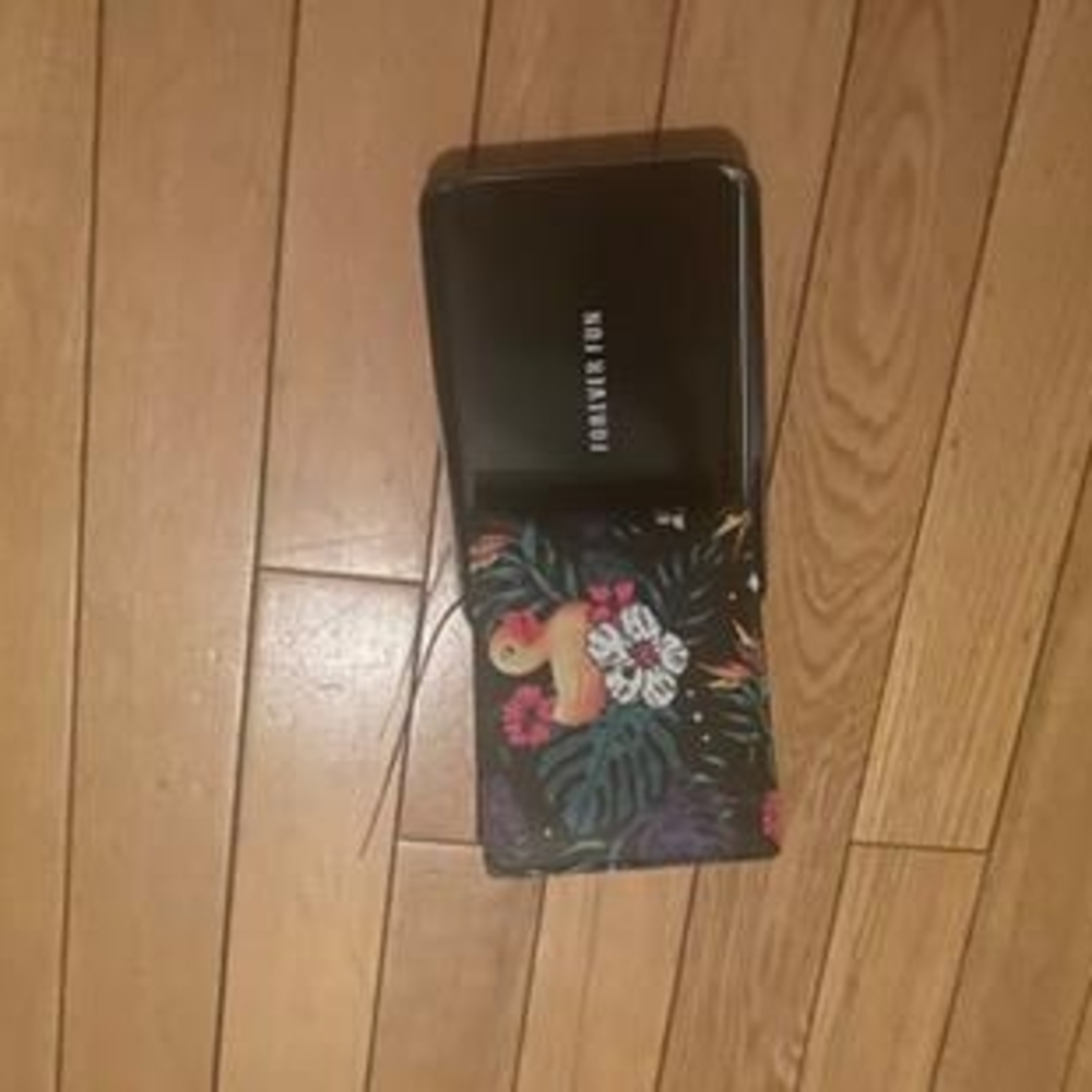 Forever 21 Black Floral Wallet